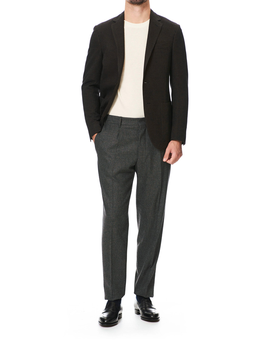 Homme | Pantalons | The Gigi | Tonga Stretch Flannel Trousers Grey Melange