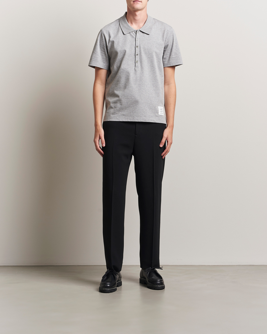 Homme | Polos | Thom Browne | Relaxed Fit Polo Light Grey