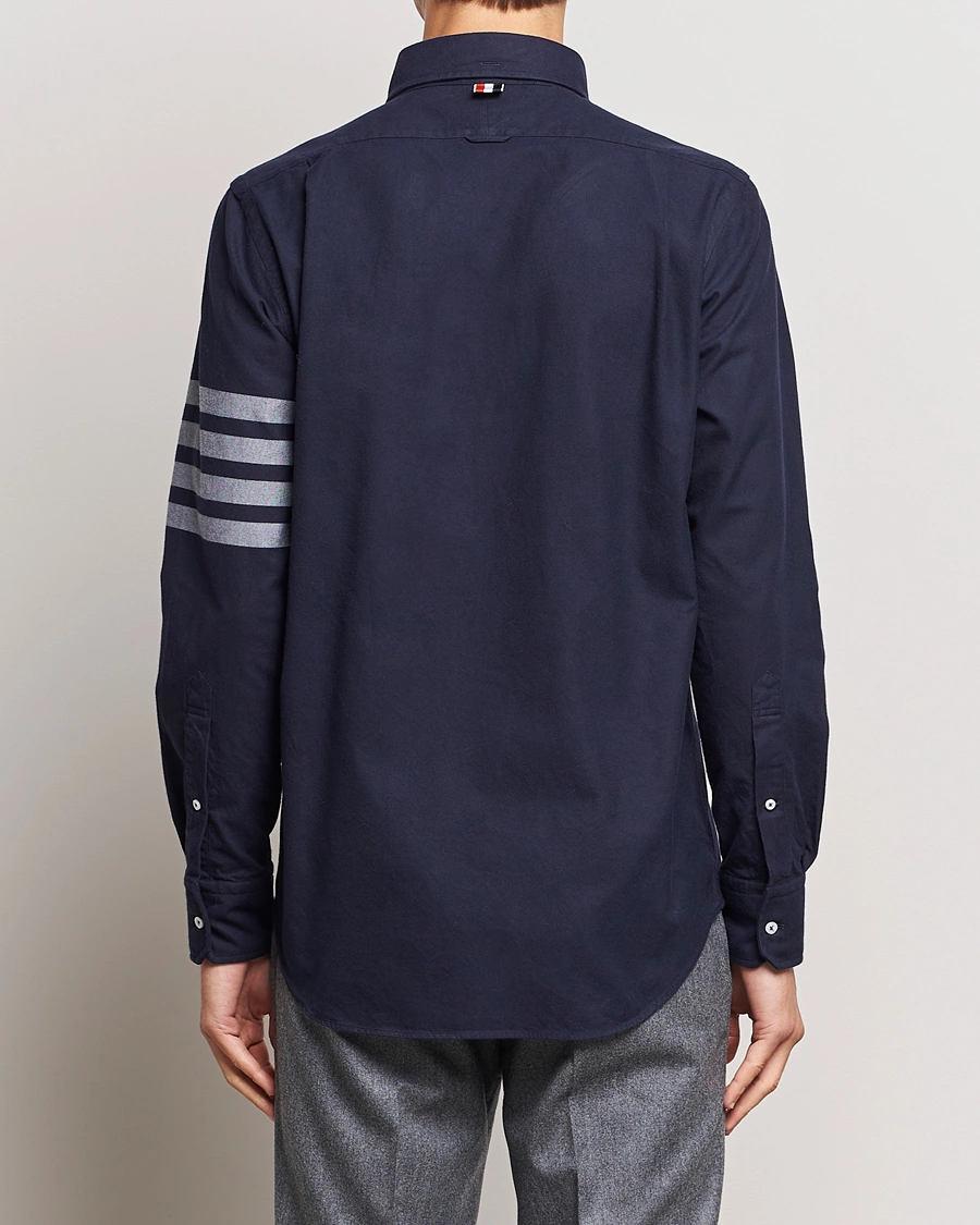 Homme | Chemises | Thom Browne | 4 Bar Flannel Shirt Navy