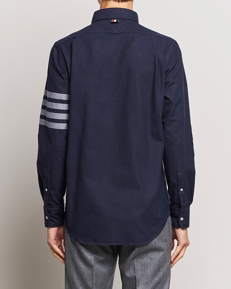 Homme | Chemises | Thom Browne | 4 Bar Flannel Shirt Navy