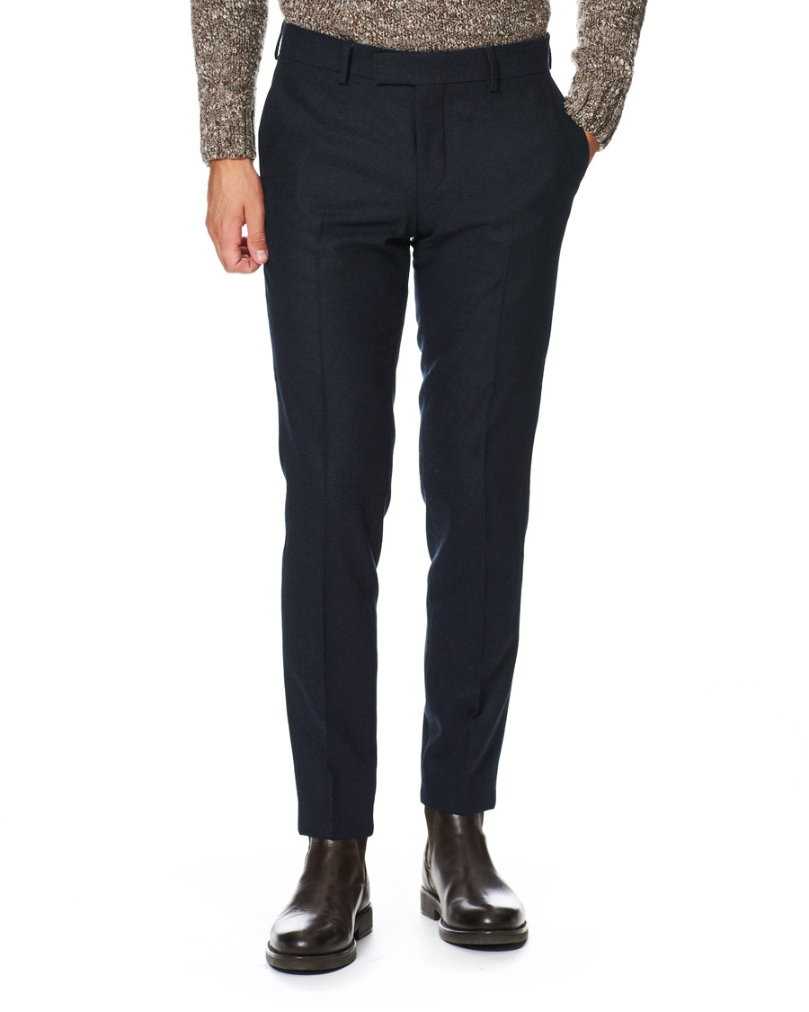 Homme | Pantalons | Tiger of Sweden | Tordon Flannel Trousers Navy