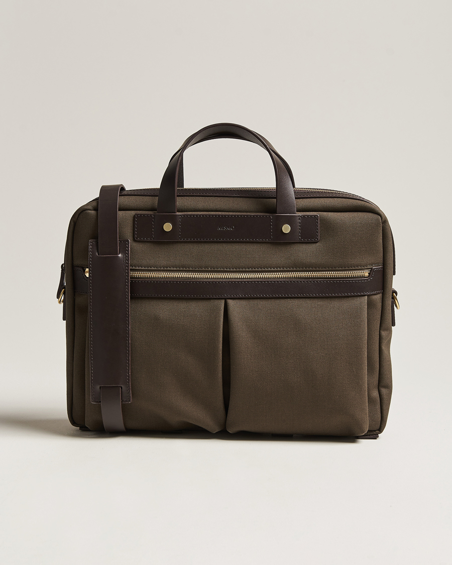 Homme | Sacs | Mismo | MismoM/S Nylon OfficeArmy/Dark Brown