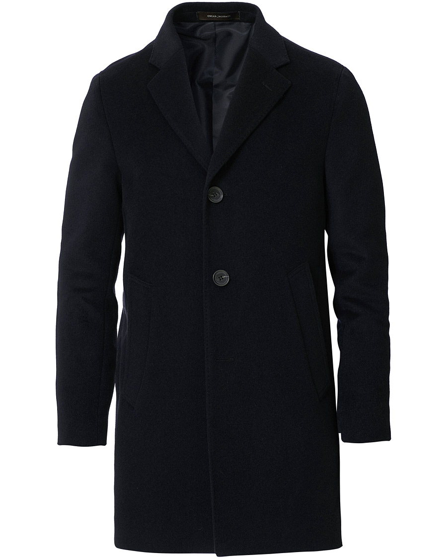 Homme | Manteaux Et Vestes | Oscar Jacobson | Storvik Wool/Cashmere Coat Navy