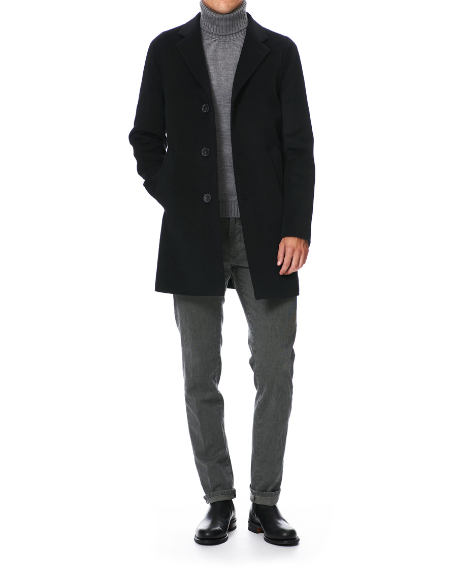 Homme | Manteaux Et Vestes | Oscar Jacobson | Storvik Wool/Cashmere Coat Black