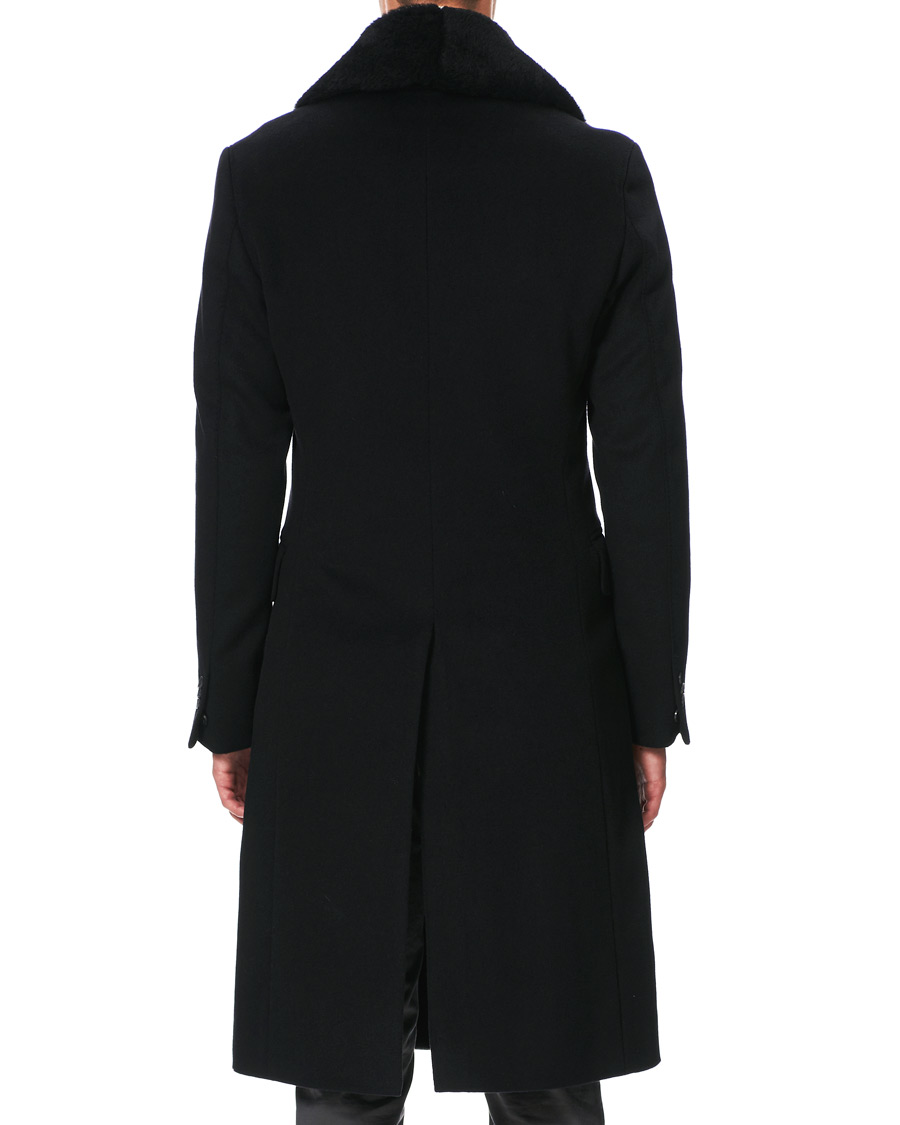 Homme | Manteaux Et Vestes | Oscar Jacobson | Pekka DB Sherling Collar Coat Black