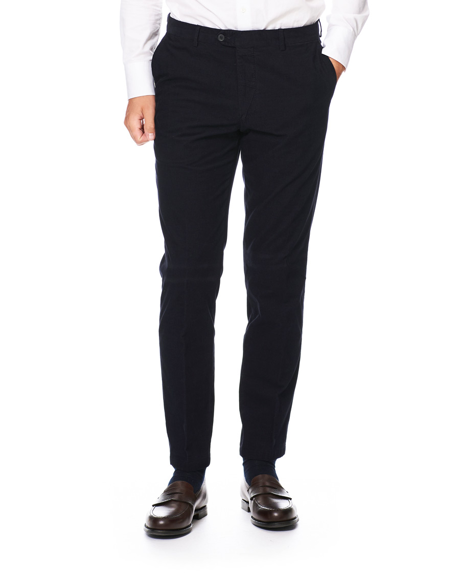 Homme | Pantalons | Oscar Jacobson | Denz Baby Cord Trousers Navy