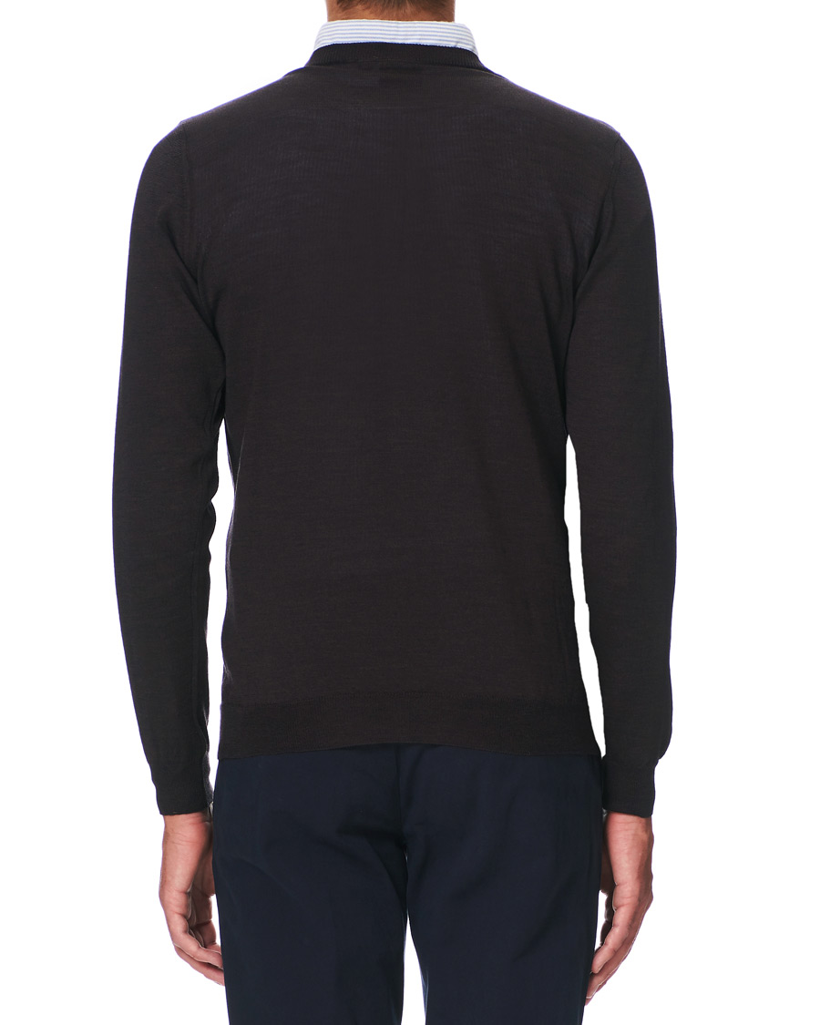 Homme | Pulls Et Tricots | Oscar Jacobson | Custer Extra Fine Merino Crew Neck Brown