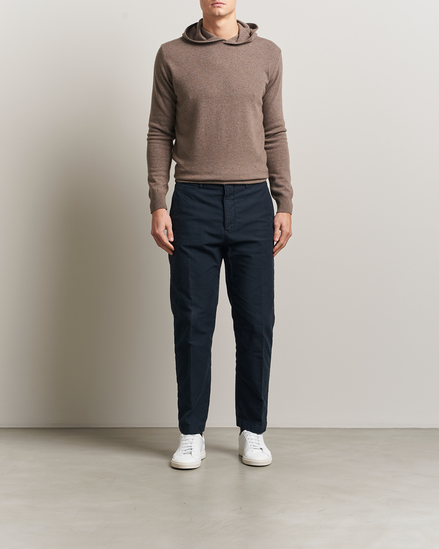 Homme | Pulls Et Tricots | Oscar Jacobson | Pascal Wool/Cashmere Hoodie Light Brown