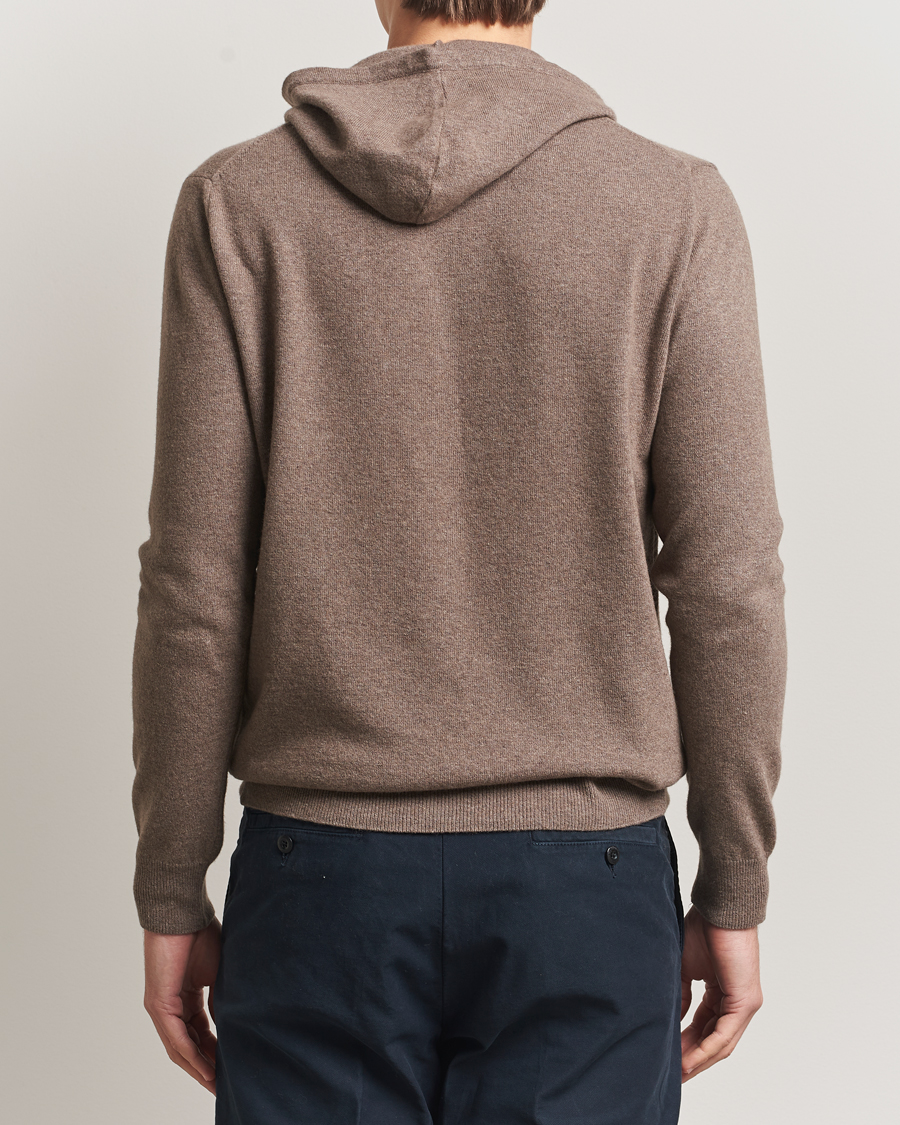 Homme | Pulls Et Tricots | Oscar Jacobson | Pascal Wool/Cashmere Hoodie Light Brown