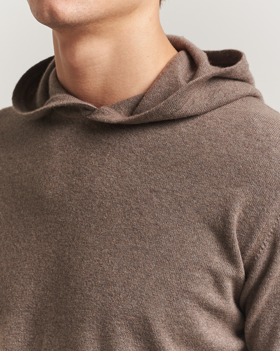 Homme | Pulls Et Tricots | Oscar Jacobson | Pascal Wool/Cashmere Hoodie Light Brown