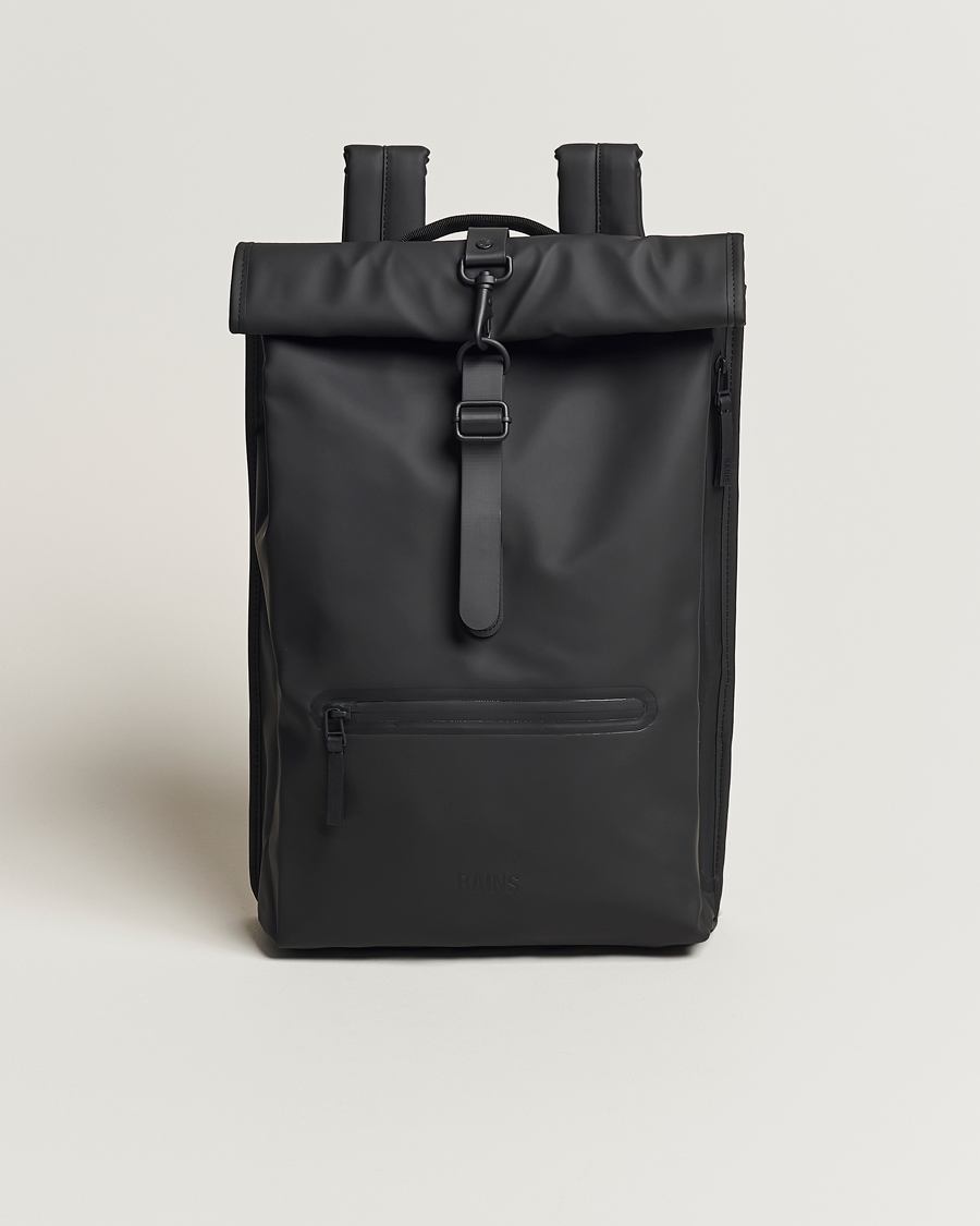 Homme | RAINS Rolltop Rucksack Black | RAINS | Rolltop Rucksack Black