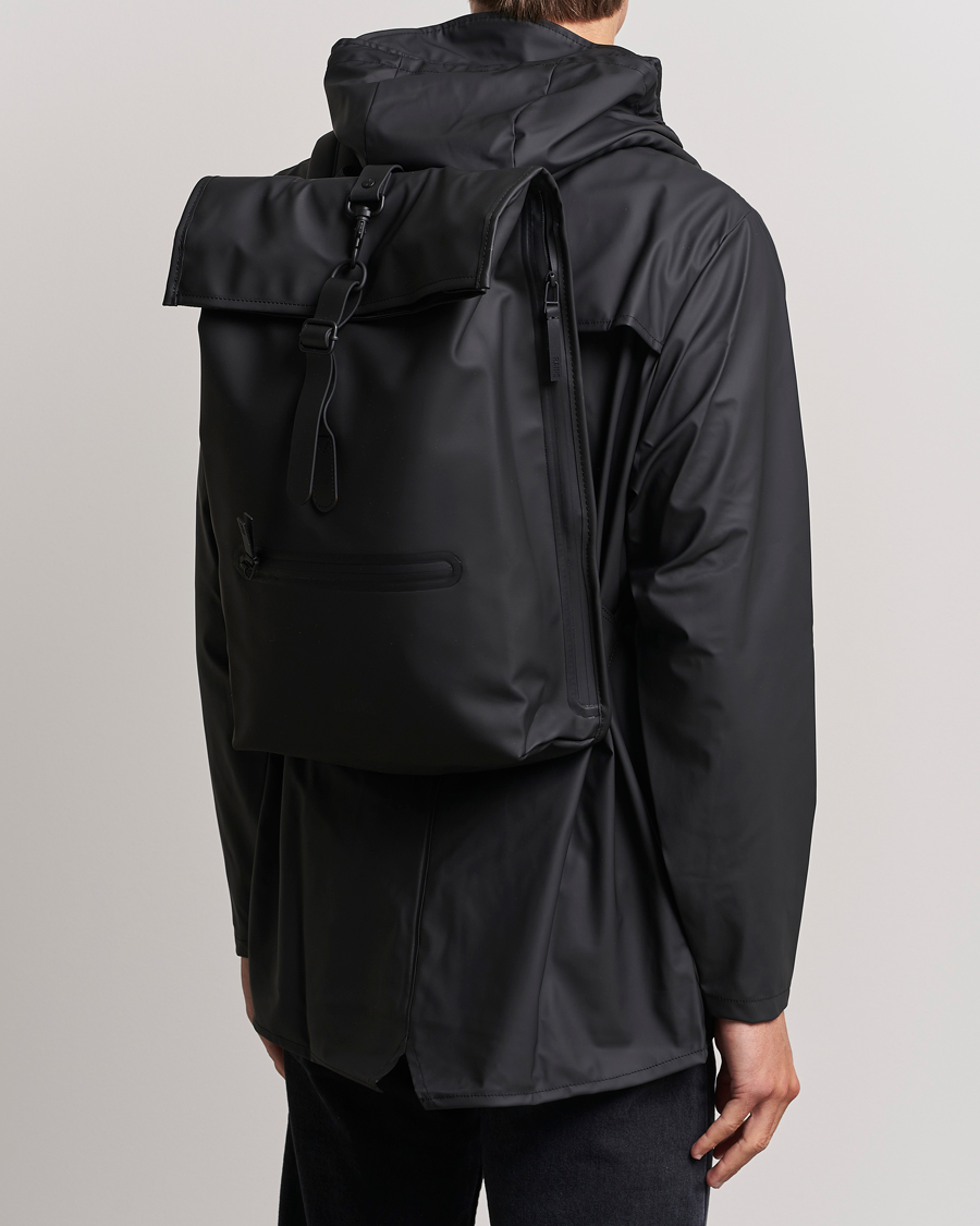 Homme | RAINS Rolltop Rucksack Black | RAINS | Rolltop Rucksack Black