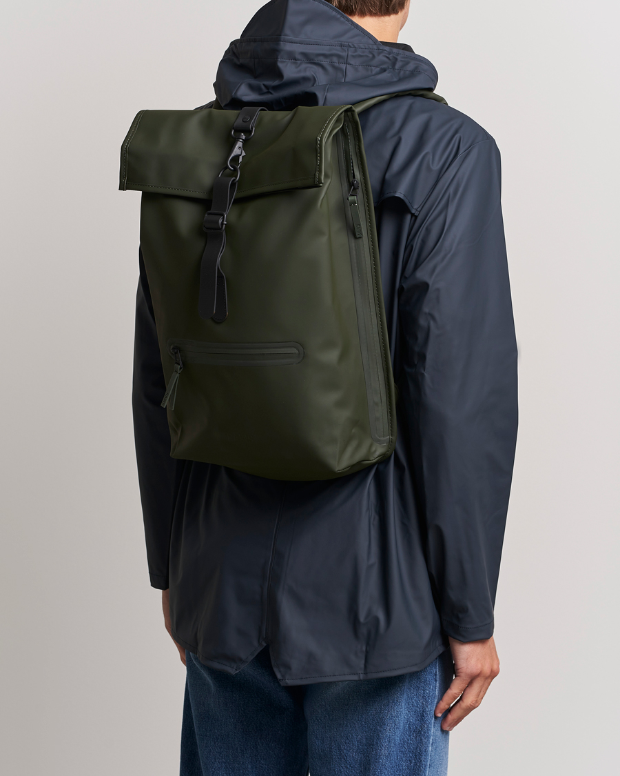 Homme | RAINS Rolltop Rucksack Green | RAINS | Rolltop Rucksack Green