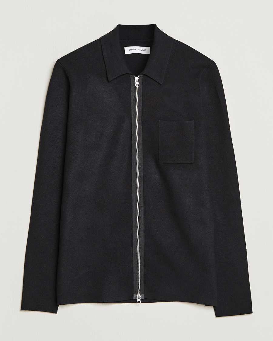 Homme | Pulls Et Tricots | Samsøe Samsøe | Guna Full Zip Black