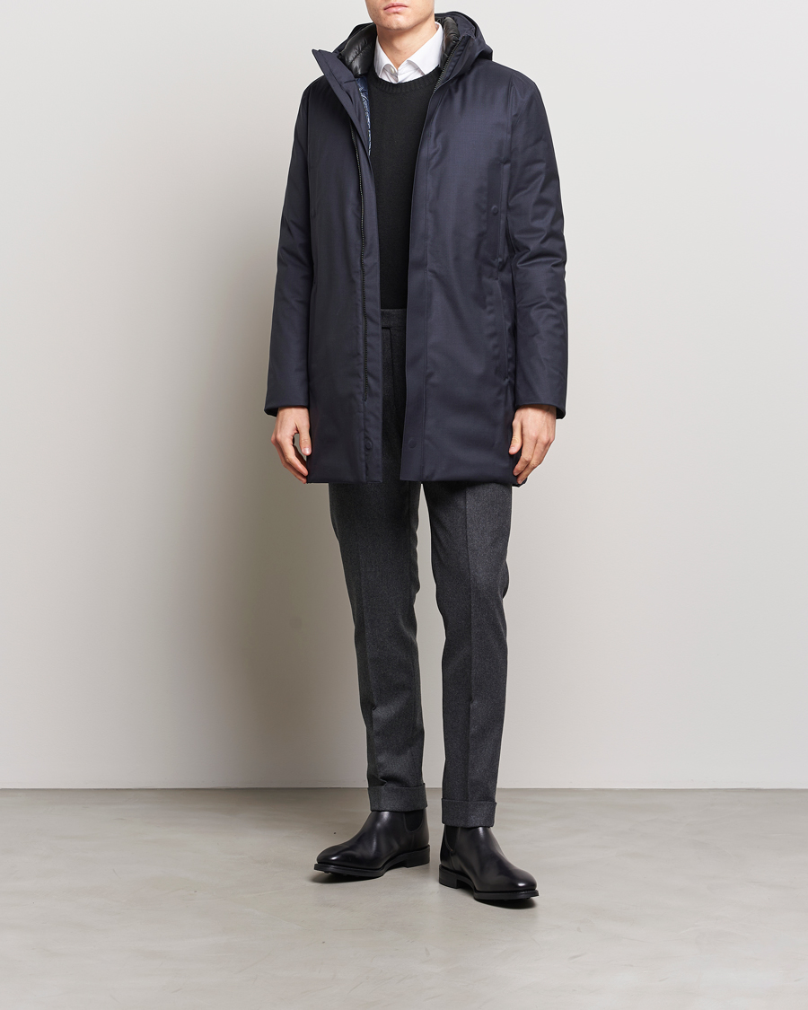 Homme | Manteaux Et Vestes | UBR | Redox Parka Savile X Dark Navy Wool