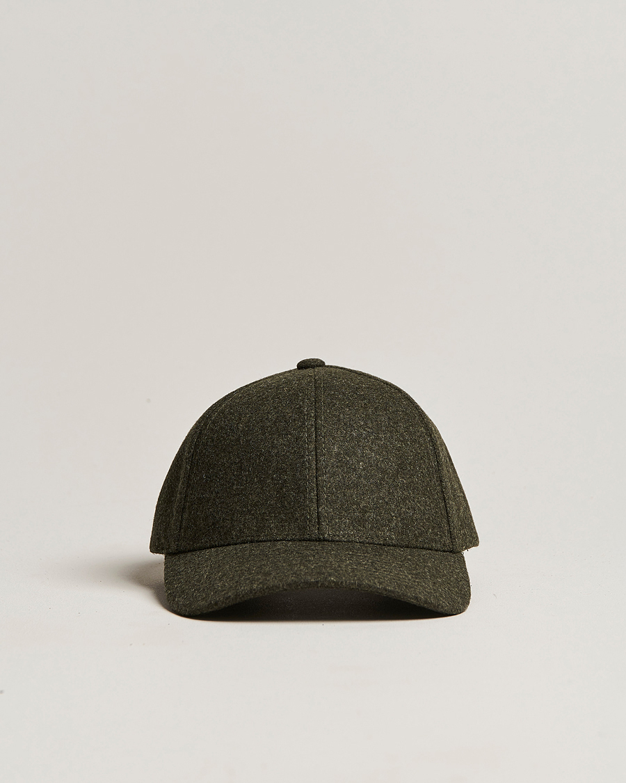 Homme | Varsity Headwear Flannel Baseball Cap Forest Green | Varsity Headwear | Flannel Baseball Cap Forest Green