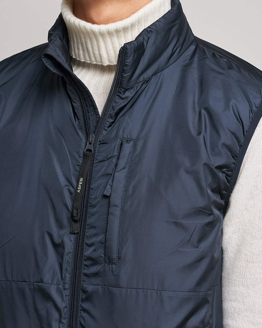 Homme | Manteaux Et Vestes | Aspesi | Jil Padded Vest Navy