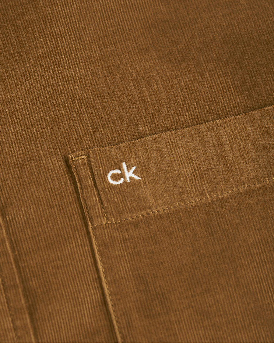 Homme | Chemises | Calvin Klein | Fine Corduroy Button Down Shirt Caramel
