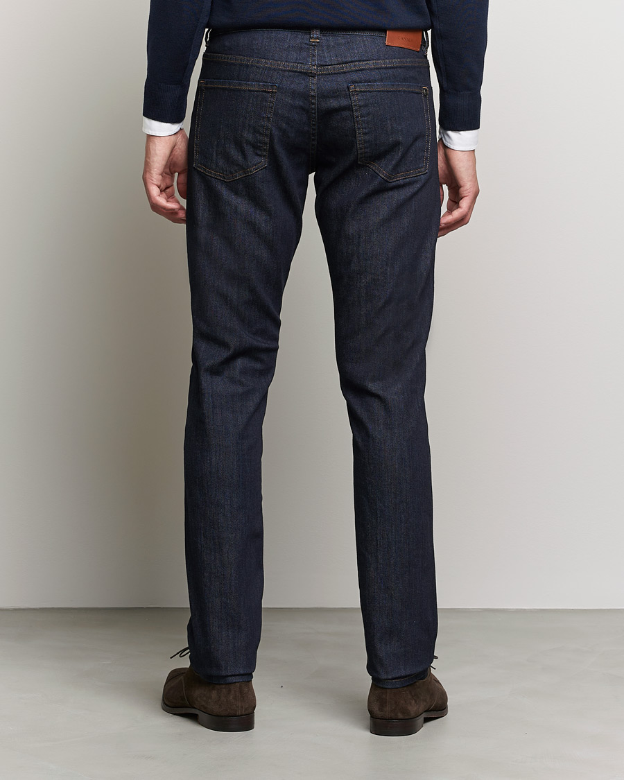Homme | Jeans | Canali | Slim Fit Stretch Jeans Dark Rinse