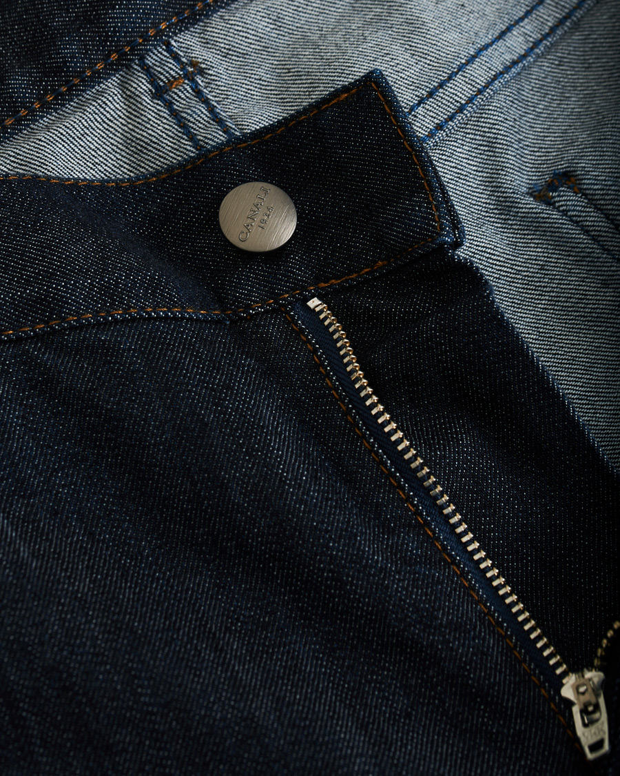 Homme | Jeans | Canali | Slim Fit Stretch Jeans Dark Rinse