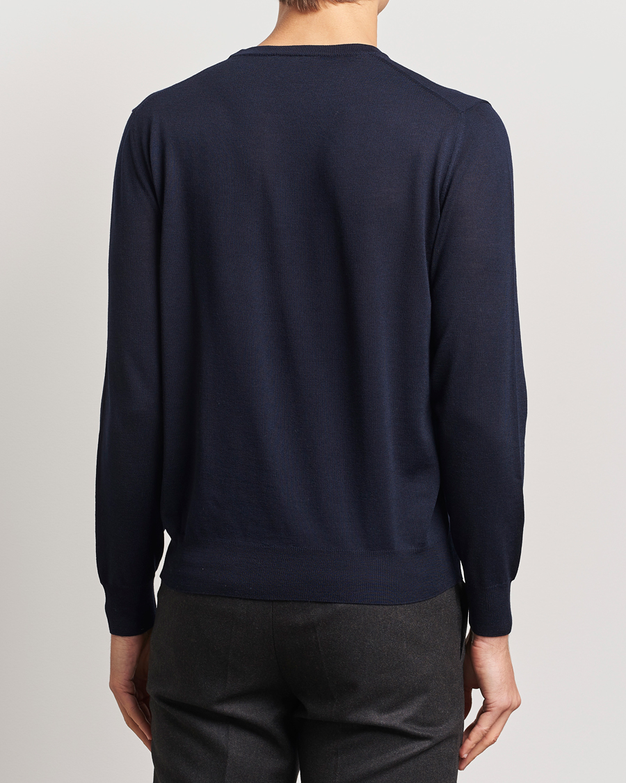 Homme | Pulls Et Tricots | Canali | Merino Wool Crew Neck Navy
