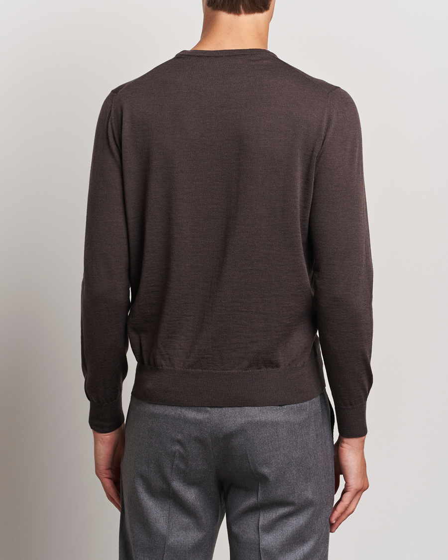 Homme | Pulls Et Tricots | Canali | Merino Wool Crew Neck Brown