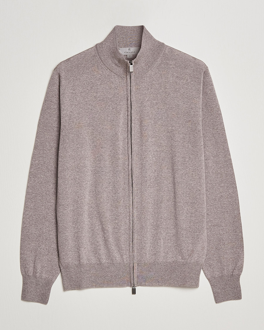 Homme | Pulls Et Tricots | Canali | Merino Wool Full Zip Beige