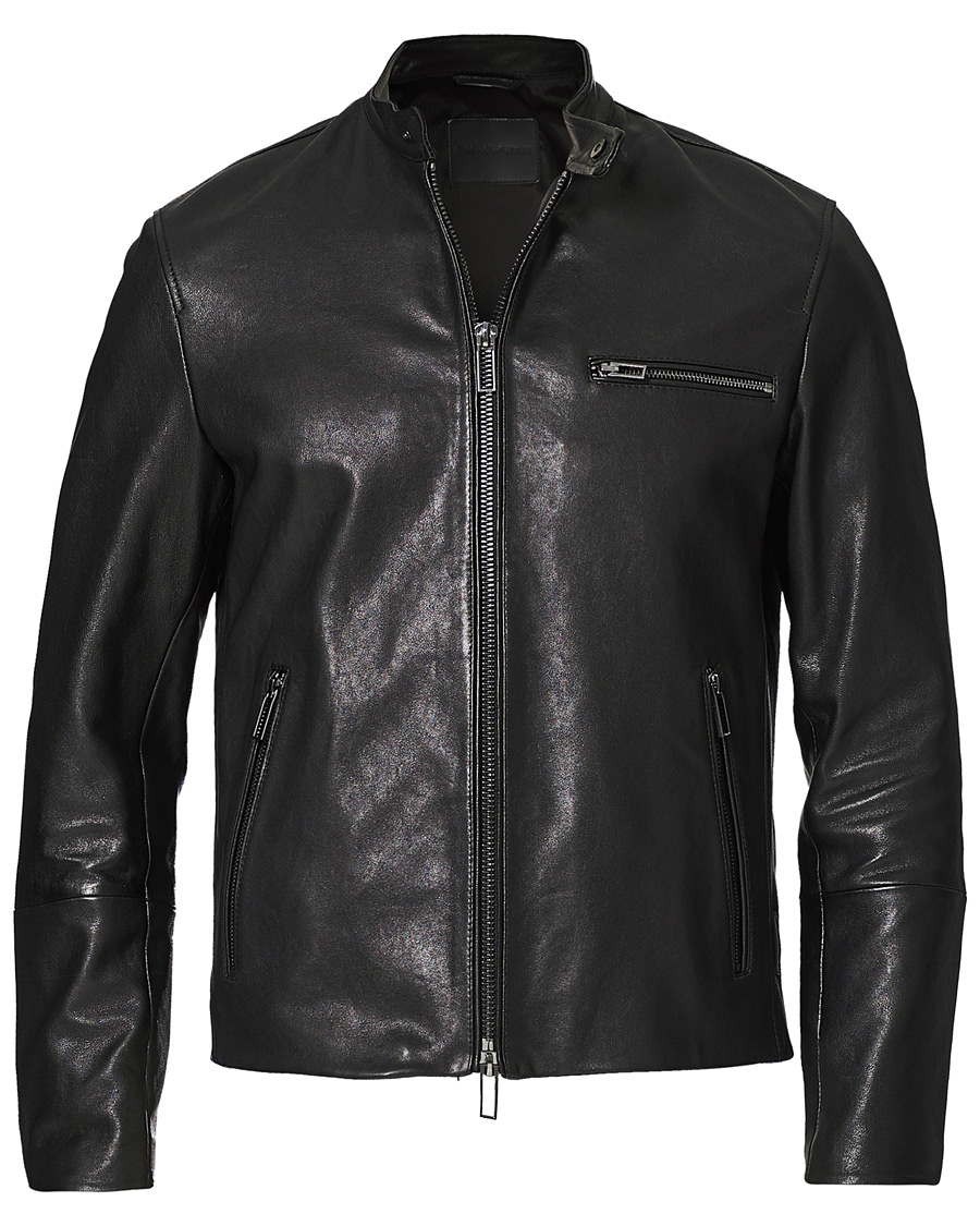 Homme | Manteaux Et Vestes | Emporio Armani | Leather Jacket Black