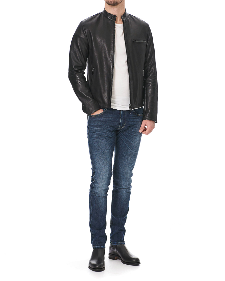 Homme | Manteaux Et Vestes | Emporio Armani | Leather Jacket Black