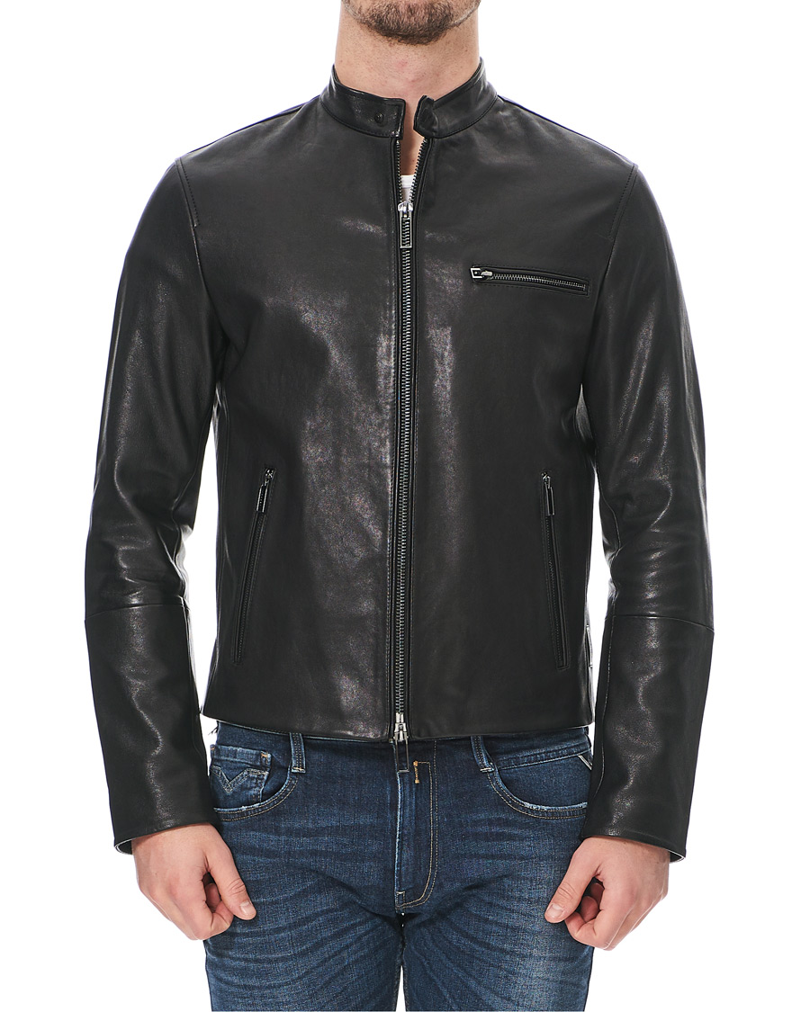 Homme | Manteaux Et Vestes | Emporio Armani | Leather Jacket Black