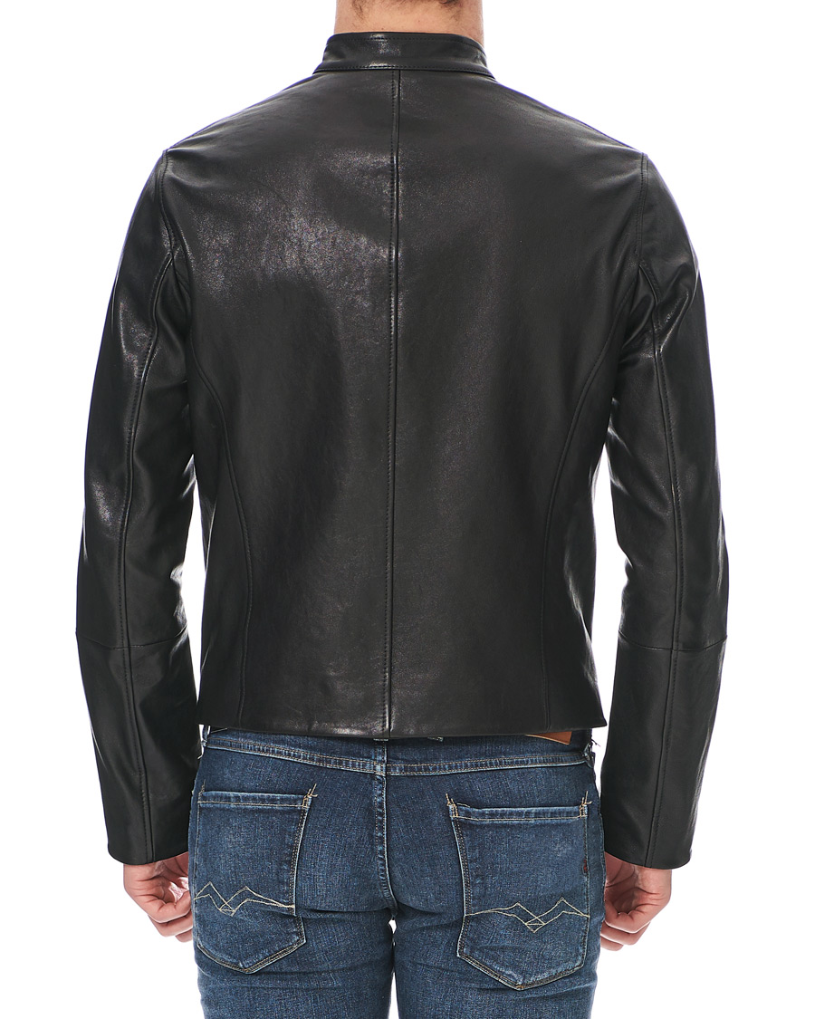 Homme | Manteaux Et Vestes | Emporio Armani | Leather Jacket Black