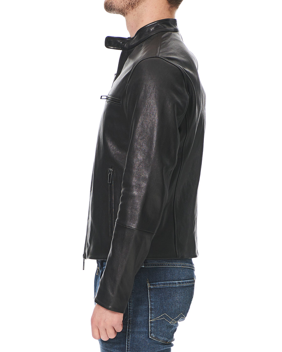 Homme | Manteaux Et Vestes | Emporio Armani | Leather Jacket Black