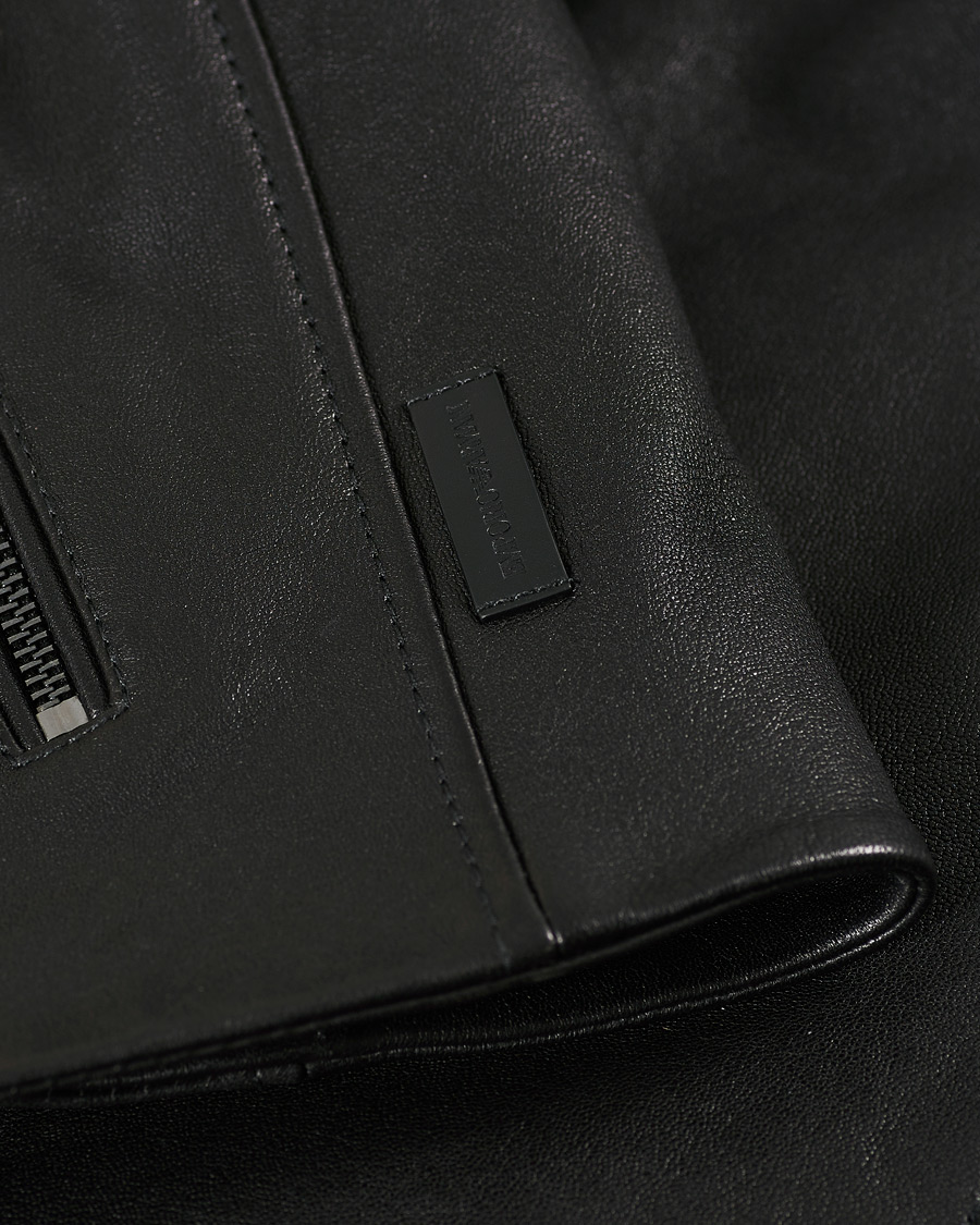 Homme | Manteaux Et Vestes | Emporio Armani | Leather Jacket Black
