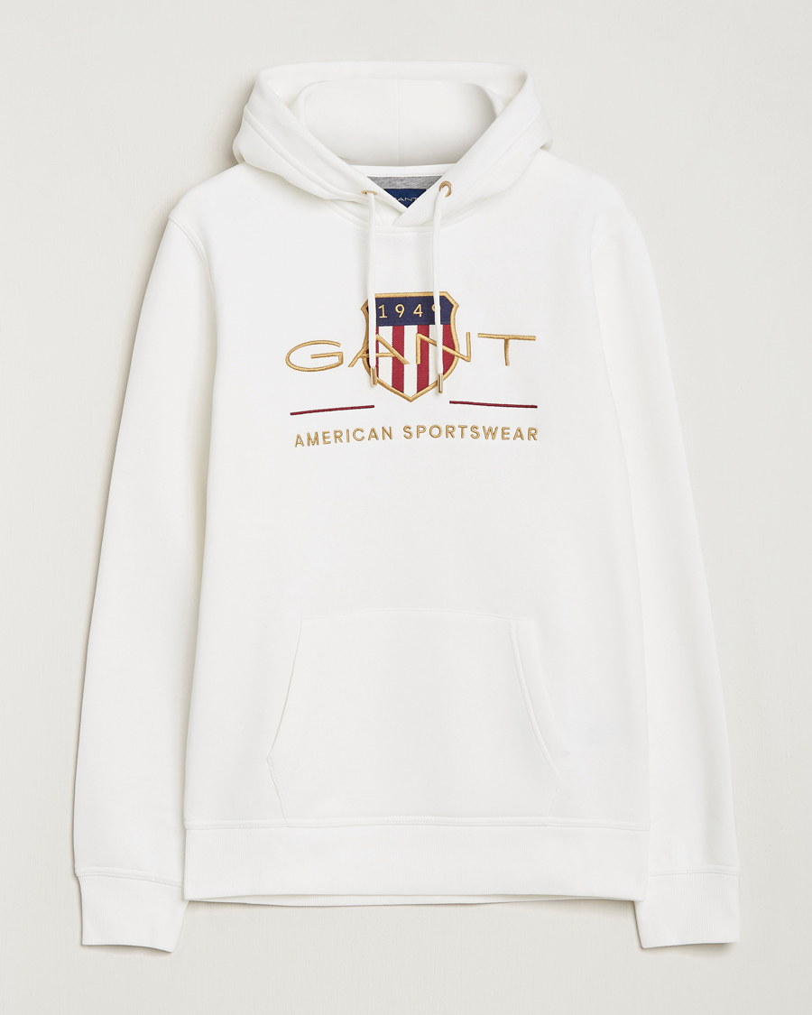 Homme | Pulls Et Tricots | GANT | Archive Shield Hoodie Eggshell