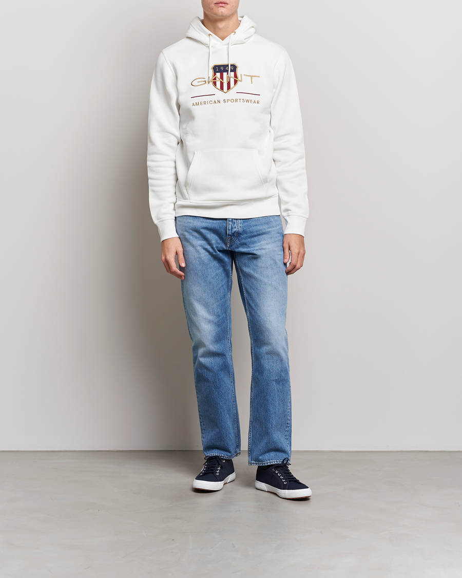 Homme | Pulls Et Tricots | GANT | Archive Shield Hoodie Eggshell