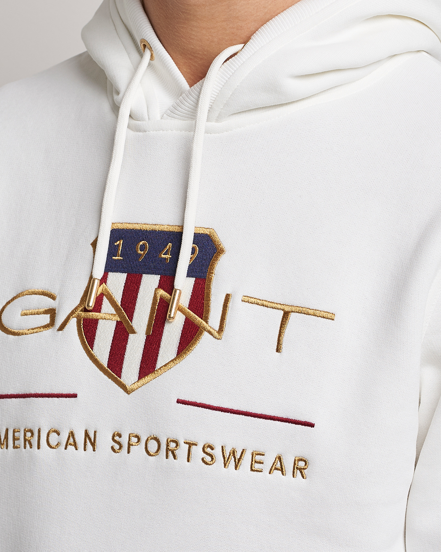 Homme | Pulls Et Tricots | GANT | Archive Shield Hoodie Eggshell