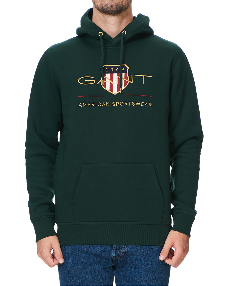 Homme | Pulls Et Tricots | GANT | Archive Shield Hoodie Tartan Green