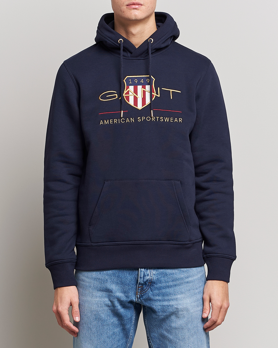 Homme | Pulls Et Tricots | GANT | Archive Shield Hoodie Evening Blue