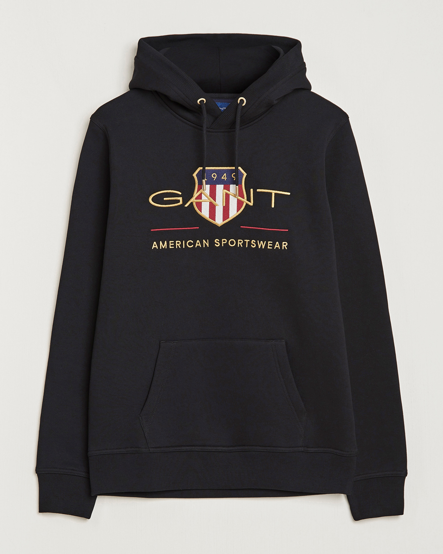 Homme | Pulls Et Tricots | GANT | Archive Shield Hoodie Black