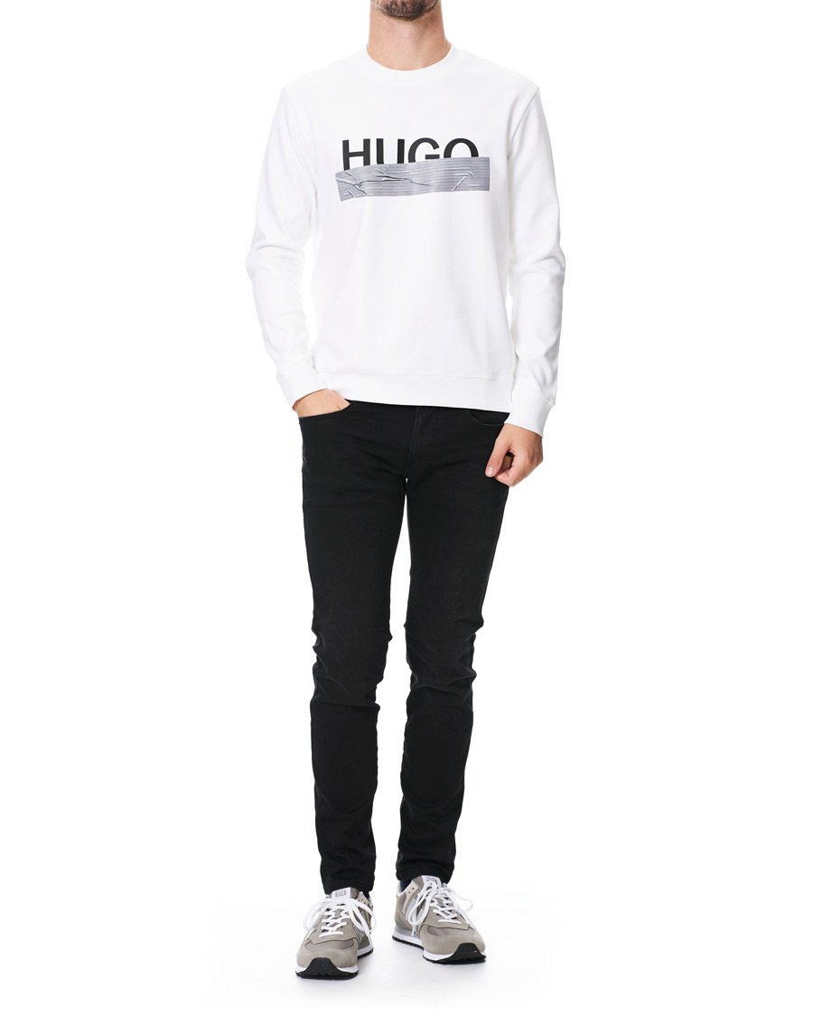 Homme | Pulls Et Tricots | HUGO | Dicago Logo Crew Neck Sweatshirt White