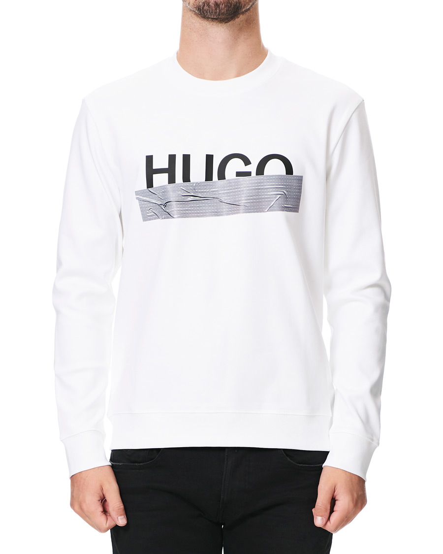Homme | Pulls Et Tricots | HUGO | Dicago Logo Crew Neck Sweatshirt White
