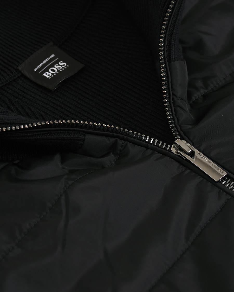 Homme | Pulls Et Tricots | BOSS BLACK | BOSS Porsche Capsule Mandor Hybrid Full Zip Black