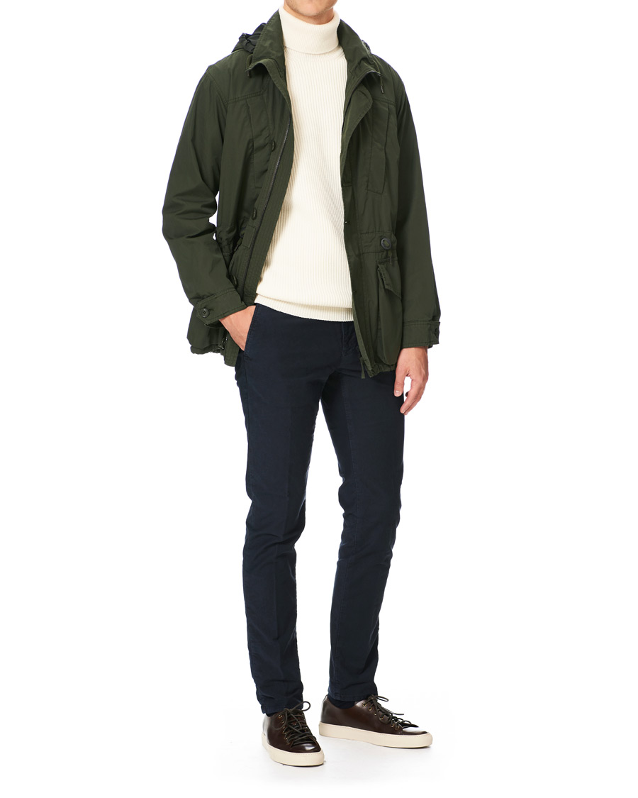 Homme | Pantalons | Incotex | Slim Fit Garment Dyed Washed Slacks Navy