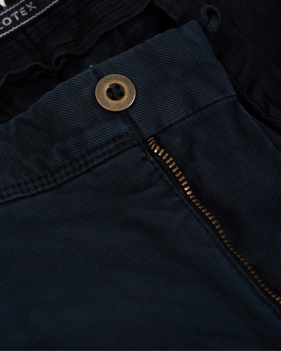 Homme | Pantalons | Incotex | Slim Fit Garment Dyed Washed Slacks Navy