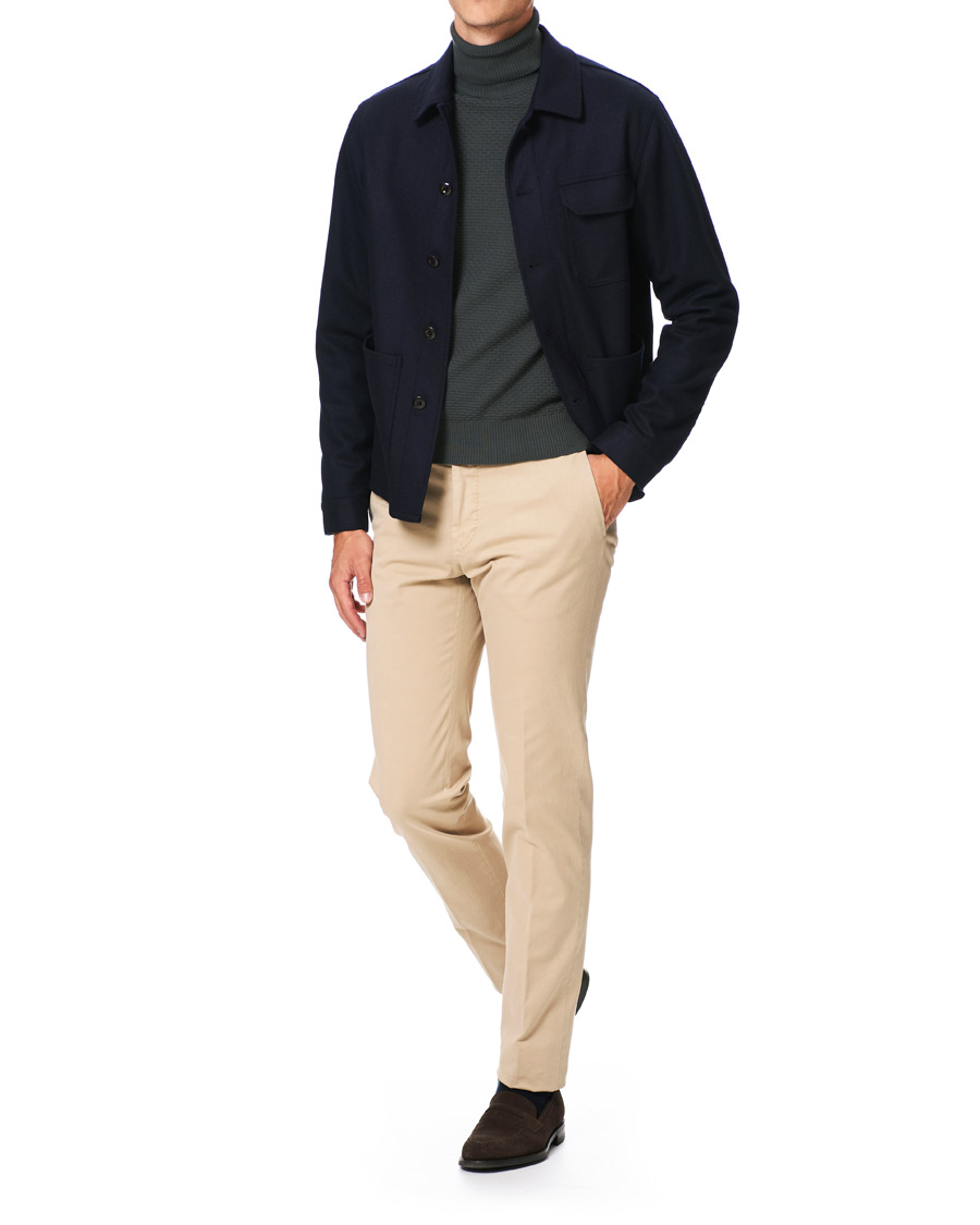 Homme | Pantalons | Incotex | Slim Fit Comfort Chino Beige