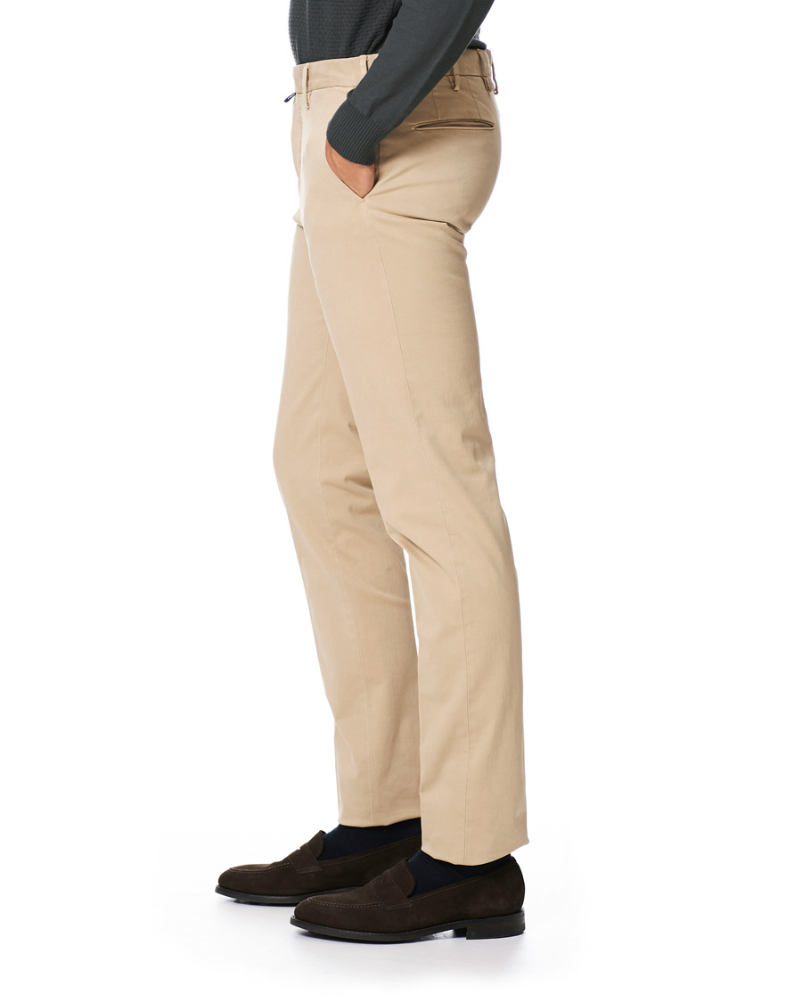 Homme | Pantalons | Incotex | Slim Fit Comfort Chino Beige