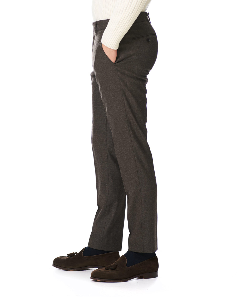 Homme | Pantalons | Morris | Rodney Flannel Trousers Brown