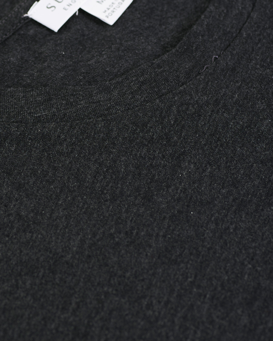 Homme | T-shirts | Sunspel | Riviera Organic Tee Charcoal Melange