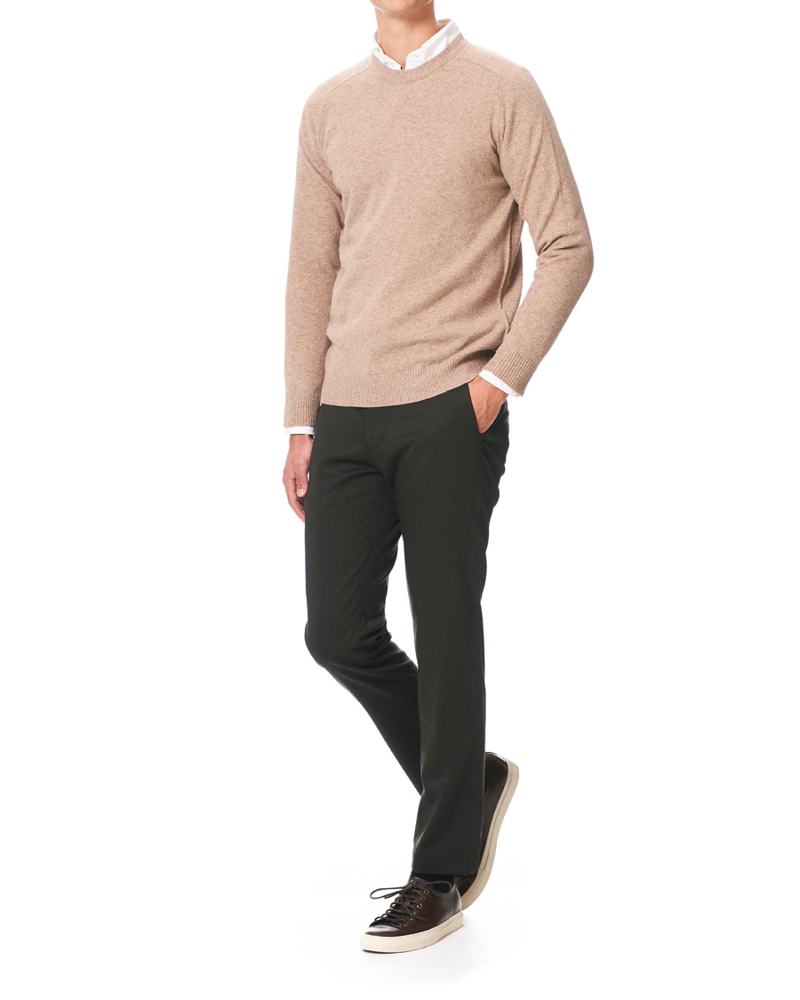 Homme | Pantalons | NN07 | Theo Regular Fit Wool Trousers Army Green