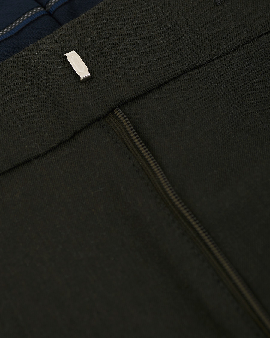 Homme | Pantalons | NN07 | Theo Regular Fit Wool Trousers Army Green